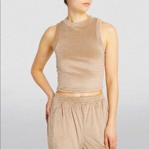 SKIMS‎ Velour Crew Neck Tank Top Honey XXS